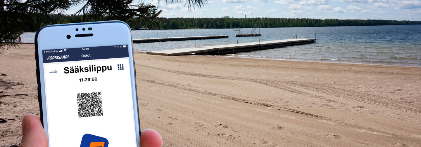 Sääksilippu tulee taas kesän ajaksi myyntiin Korsisaari-sovellukseen.
